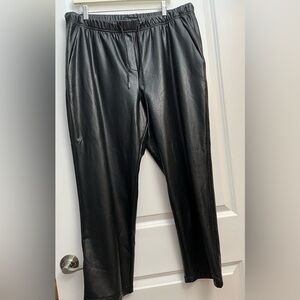 Zac & Rachel Black Faux Leather Jogger Pants